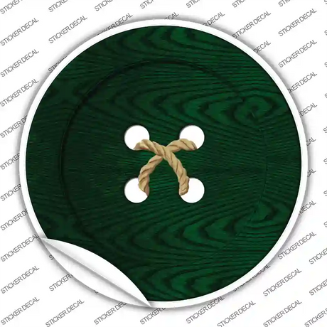 Green Button Novelty Circle Sticker Decal