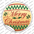 Merry Christmas Novelty Circle Sticker Decal
