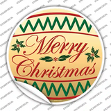 Merry Christmas Novelty Circle Sticker Decal