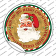 Ho Ho Ho Santa Novelty Circle Sticker Decal