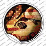 Country Music Novelty Circle Sticker Decal