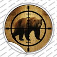 Bear Hunter Novelty Circle Sticker Decal
