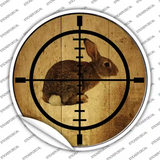 Rabbit Hunter Novelty Circle Sticker Decal