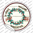 Wreaths Novelty Circle Sticker Decal