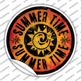 Summer Time Novelty Circle Sticker Decal
