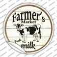 Farmers Market Milk Novelty Circle Sticker Decal