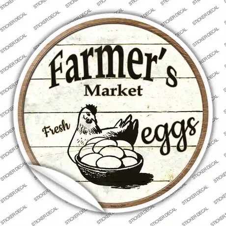 Farmers Market Eggs Novelty Circle Sticker Decal