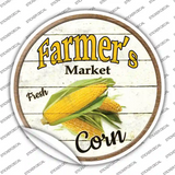 Farmers Market Corn Novelty Circle Sticker Decal