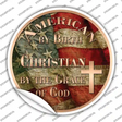 American Christian Novelty Circle Sticker Decal