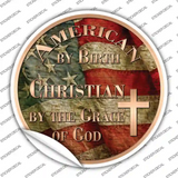 American Christian Novelty Circle Sticker Decal