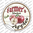 Farmers Market Apples Novelty Circle Sticker Decal