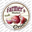Farmers Market Onions Novelty Circle Sticker Decal