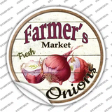 Farmers Market Onions Novelty Circle Sticker Decal