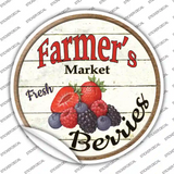 Farmers Market Berries Novelty Circle Sticker Decal