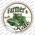 Farmers Market Kale Novelty Circle Sticker Decal