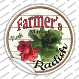 Farmers Market Radish Novelty Circle Sticker Decal