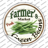 Farmers Market Green Beans Novelty Circle Sticker Decal