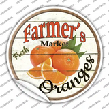 Farmers Market Oranges Novelty Circle Sticker Decal