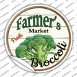 Farmers Market Broccoli Novelty Circle Sticker Decal
