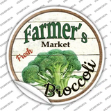 Farmers Market Broccoli Novelty Circle Sticker Decal