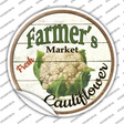 Farmers Market Cauliflower Novelty Circle Sticker Decal