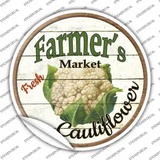 Farmers Market Cauliflower Novelty Circle Sticker Decal