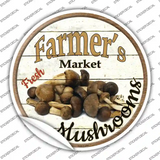 Farmers Market Mushrooms Novelty Circle Sticker Decal