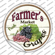 Farmers Market Grapes Novelty Circle Sticker Decal