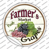 Farmers Market Grapes Novelty Circle Sticker Decal