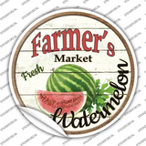 Farmers Market Watermelon Novelty Circle Sticker Decal