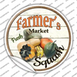 Farmers Market Squash Novelty Circle Sticker Decal