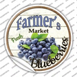 Farmers Market Blueberries Novelty Circle Sticker Decal
