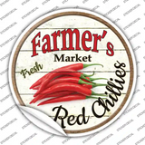 Farmers Market Red Chillies Novelty Circle Sticker Decal