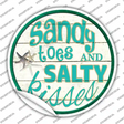 Sandy Toes Novelty Circle Sticker Decal
