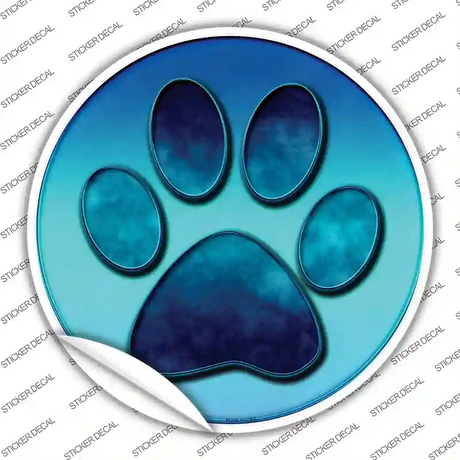 Paw Prints Novelty Circle Sticker Decal