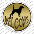 Welcome With Dogs Novelty Circle Sticker Decal