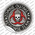 Zombie Outbreak Novelty Circle Sticker Decal