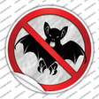 No Bats Novelty Circle Sticker Decal