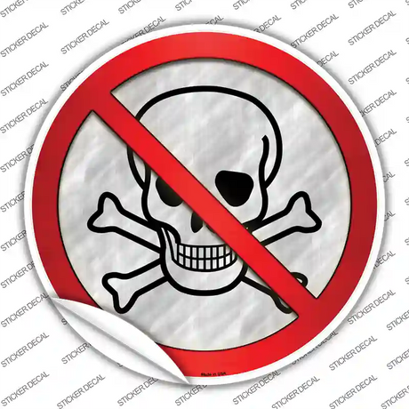 No Skull Novelty Circle Sticker Decal