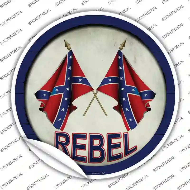 Rebel Novelty Circle Sticker Decal
