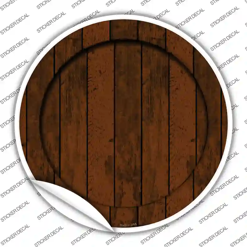 Wooden Background Novelty Circle Sticker Decal