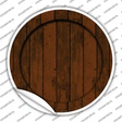 Wooden Background Novelty Circle Sticker Decal