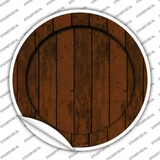 Wooden Background Novelty Circle Sticker Decal