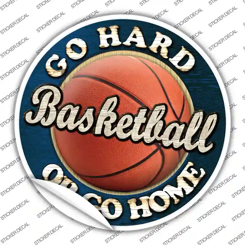 Basketball Novelty Circle Sticker Decal