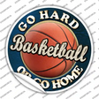 Basketball Novelty Circle Sticker Decal