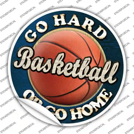Basketball Novelty Circle Sticker Decal