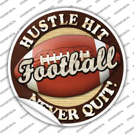 Football Novelty Circle Sticker Decal