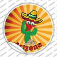 Cactus Arizona Novelty Circle Sticker Decal