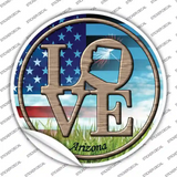 Love Arizona Novelty Circle Sticker Decal