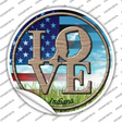 Love Indiana Novelty Circle Sticker Decal